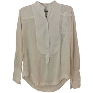 By Malene Birger White Linen Long Sleeve Top